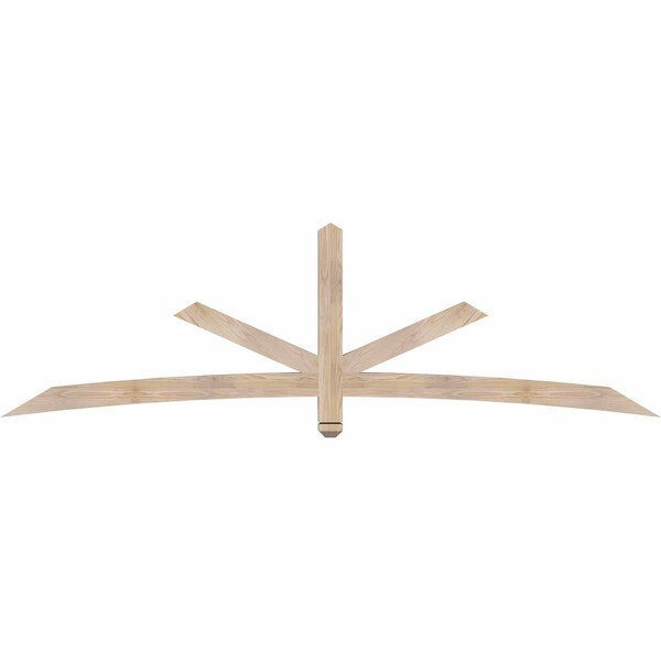 Ekena Millwork Alberta Smooth Timber Gable Bracket, Douglas Fir, 96"W x 28"H x 3 1/2"D x 3 1/2"F, 7/12 Pitch GBW096X28X0404ALB00SDF - main